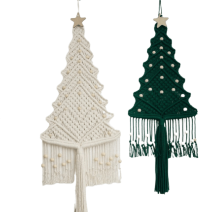 Árvore De Natal De Parede Em Macramê Hapega