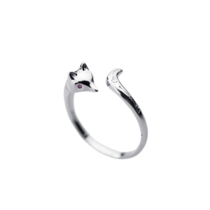 Anel Raposa Prata Hapega