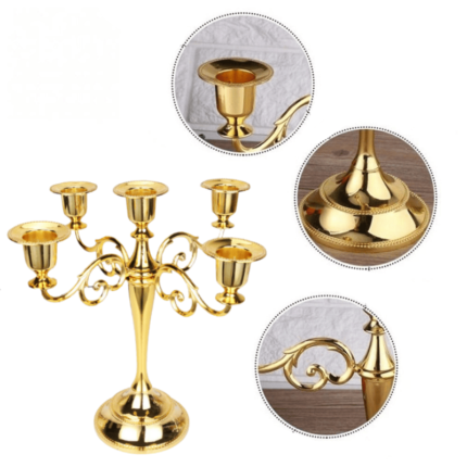 Candelabro Minimalista Estilo Nórdico Para Velas 5 Braços Hapega