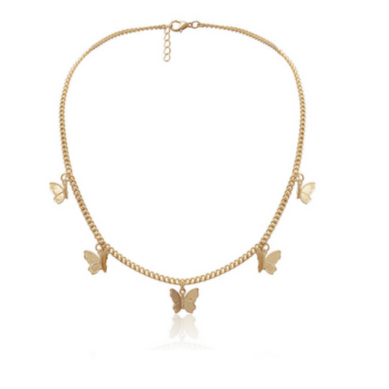 Colar Feminino Com Pingente Borboleta