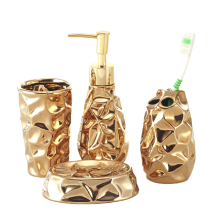 Conjunto Em Cerâmica Golden Hapega