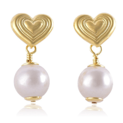 Brinco Coração De Pérola