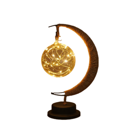 Luminária Artesanal Meia Lua - LED Hapega