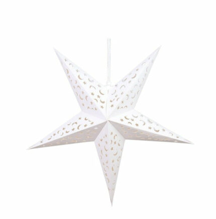 Lanterna De Estrela De Papel Cartão Em 3d Pentagrama Hapega