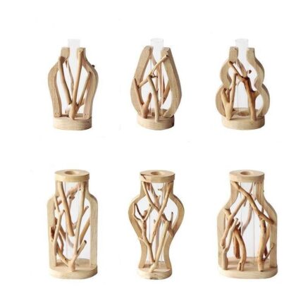 Vaso De Madeira Pura Artesanal - Hapega