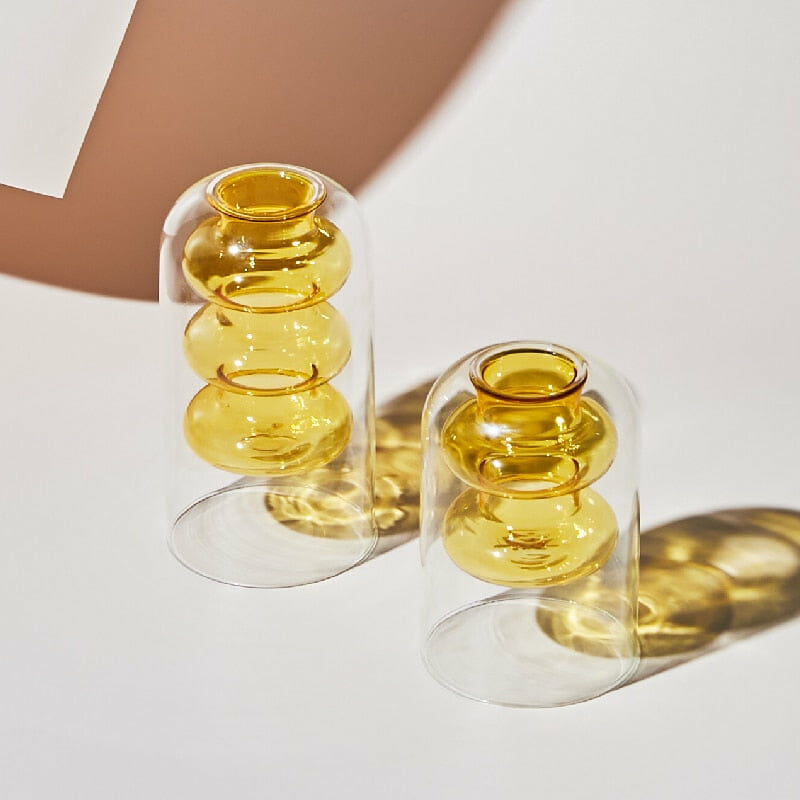 Vaso De Vidro Transparente Nórdico Hapega