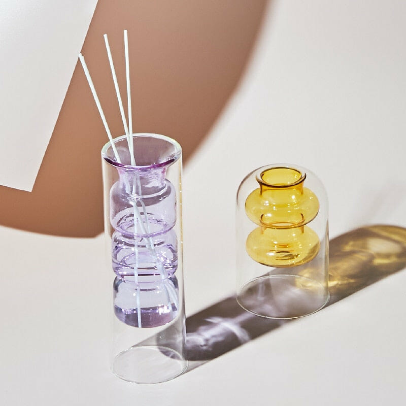 Vaso De Vidro Transparente Nórdico Hapega