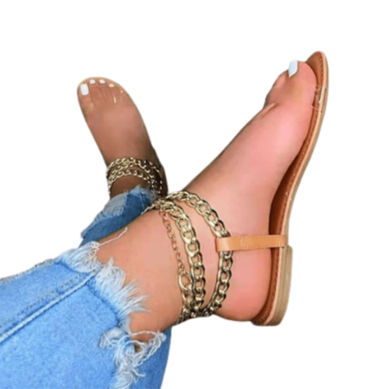 Sandália Com Correntinha Hapega