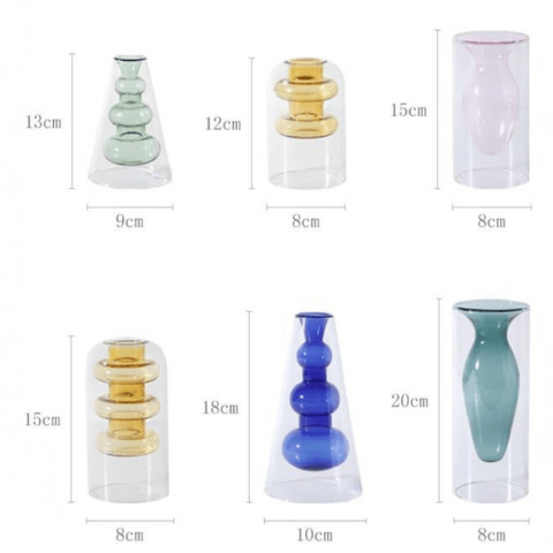 Vaso De Vidro Transparente Nórdico Hapega